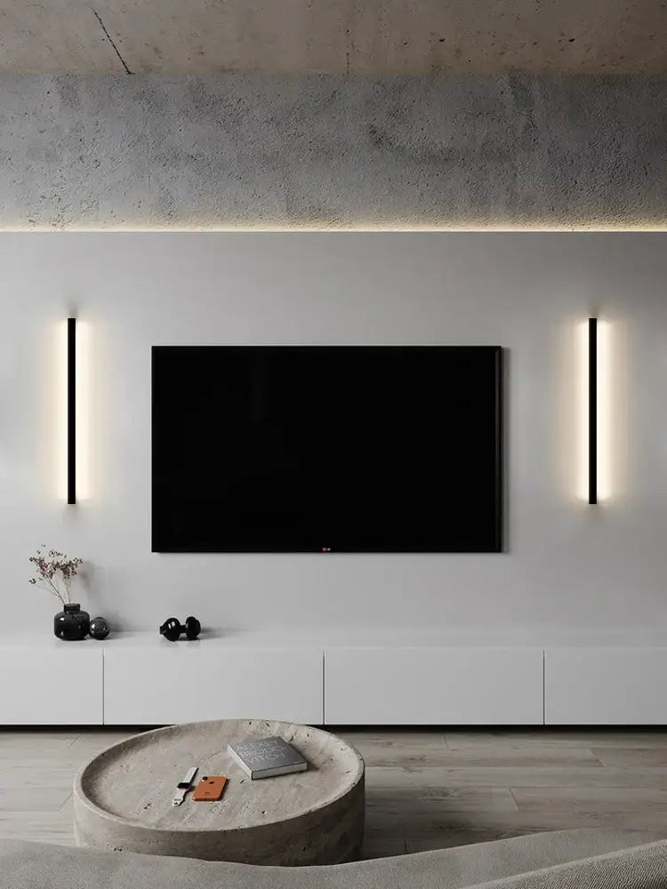 Modern minimalist elegant black led wall lamp for bedroom
