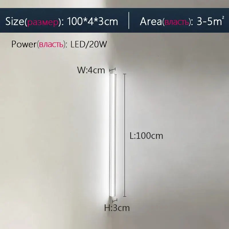 Modern minimalist elegant black led wall lamp for bedroom