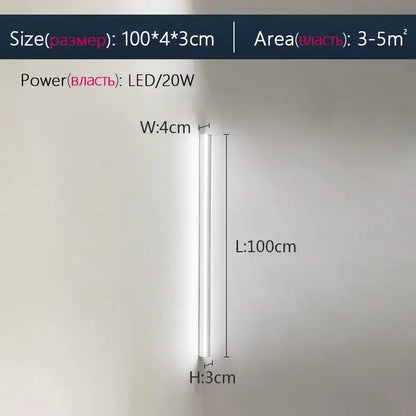 Modern minimalist elegant black led wall lamp for bedroom