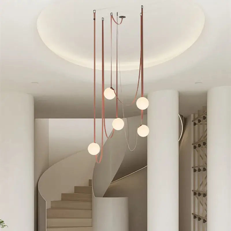 Modern minimalist frosted glass ball pendant light for dining room