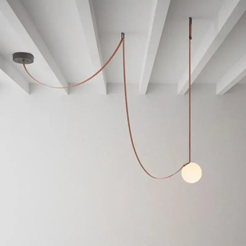 Modern minimalist frosted glass ball pendant light for dining room
