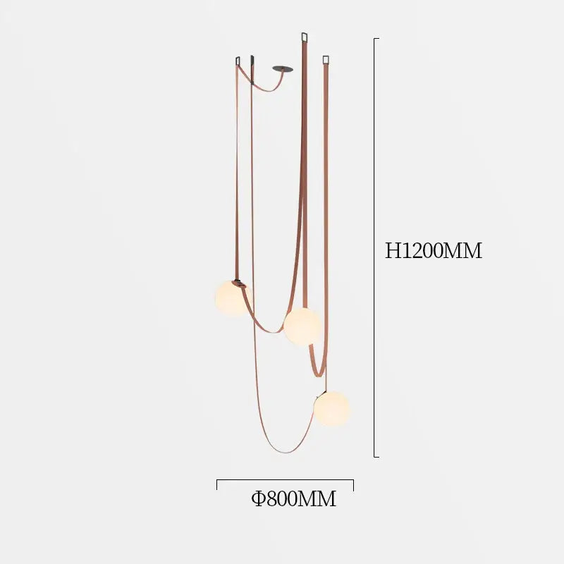 Modern minimalist frosted glass ball pendant light for dining room