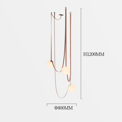 Modern minimalist frosted glass ball pendant light for dining room