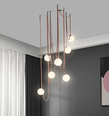 Modern minimalist frosted glass ball pendant light for dining room