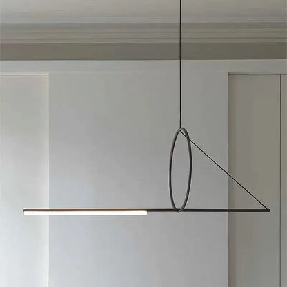 Modern minimalist geometric chandelier black dining room pendant light