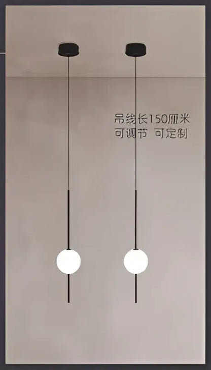 Modern minimalist glass ball led ceiling chandelier for dining room