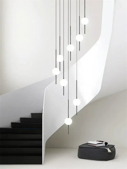 Modern minimalist glass ball led ceiling chandelier for dining room