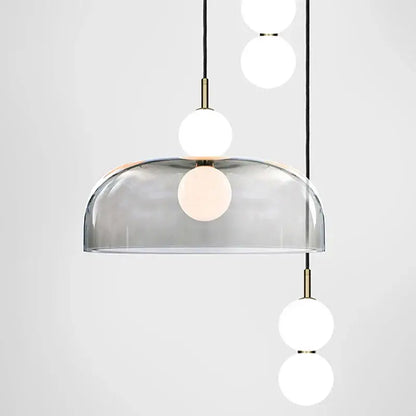 Modern minimalist glass ball pendant light for living room