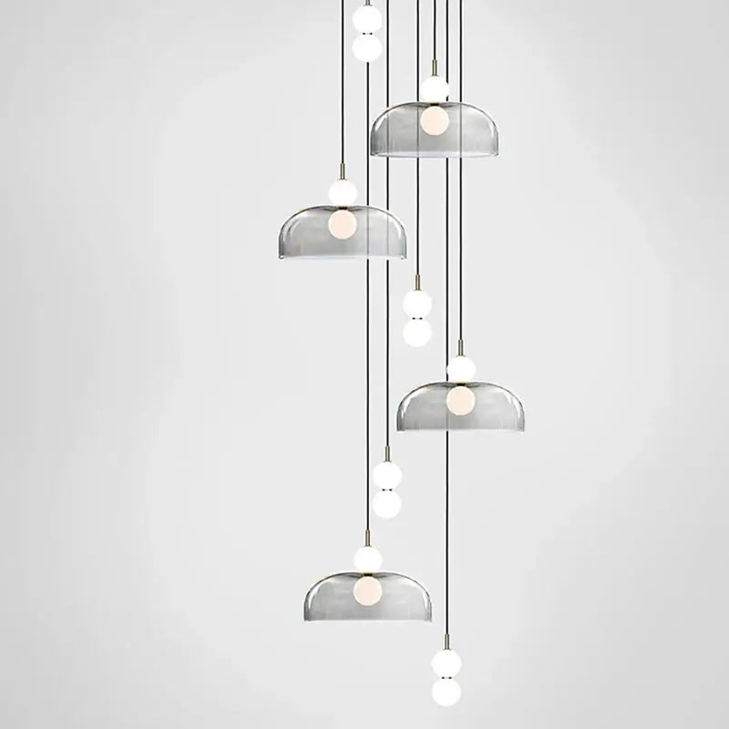 Modern minimalist glass ball pendant light for living room