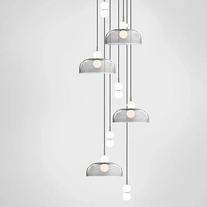 Modern minimalist glass ball pendant light for living room