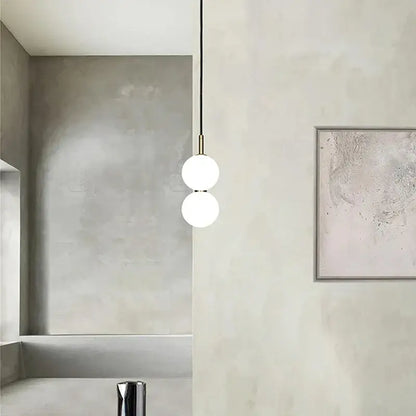 Modern minimalist glass ball pendant light for living room