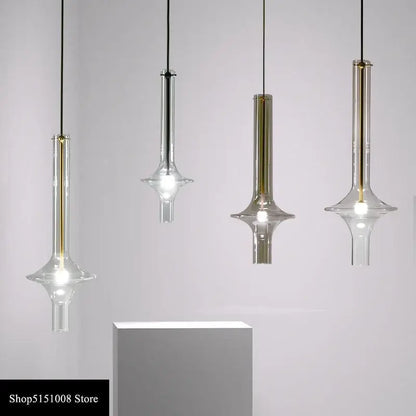 Modern minimalist glass pendant light kitchen hanging lamp