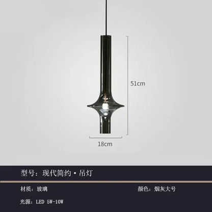 Modern minimalist glass pendant light kitchen hanging lamp