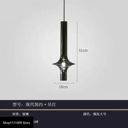 Modern minimalist glass pendant light kitchen hanging lamp
