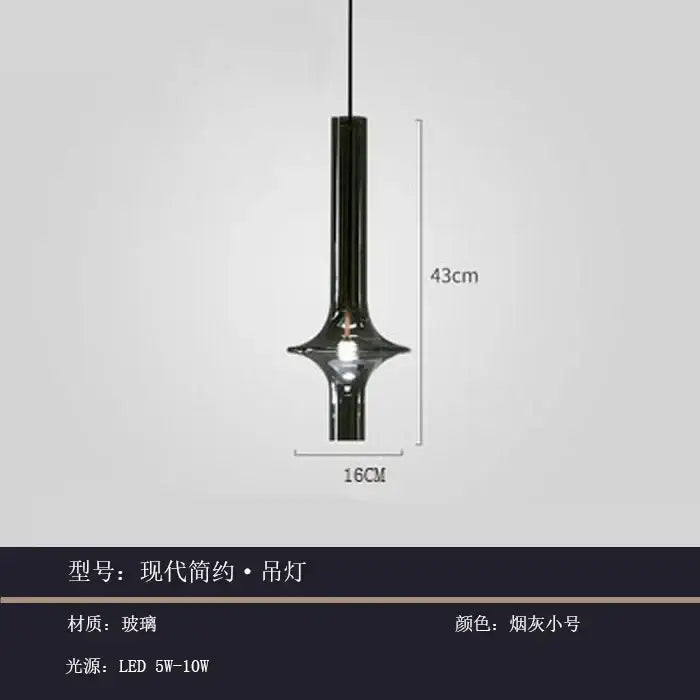 Modern minimalist glass pendant light kitchen hanging lamp