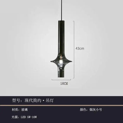 Modern minimalist glass pendant light kitchen hanging lamp
