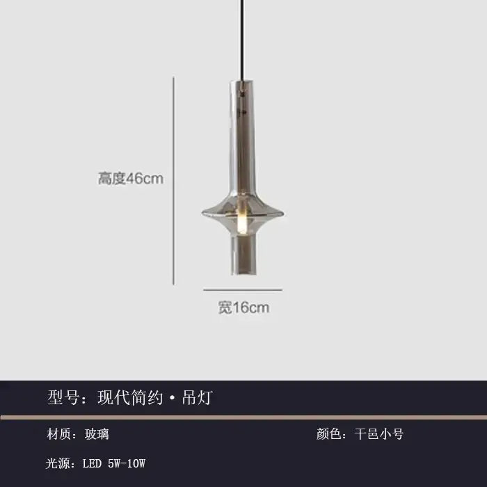 Modern minimalist glass pendant light kitchen hanging lamp