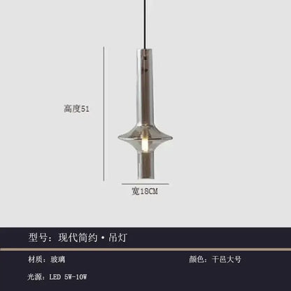 Modern minimalist glass pendant light kitchen hanging lamp