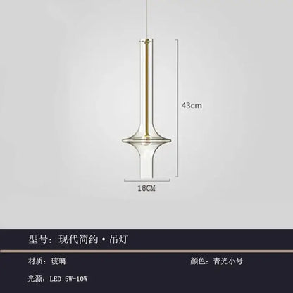 Modern minimalist glass pendant light kitchen hanging lamp