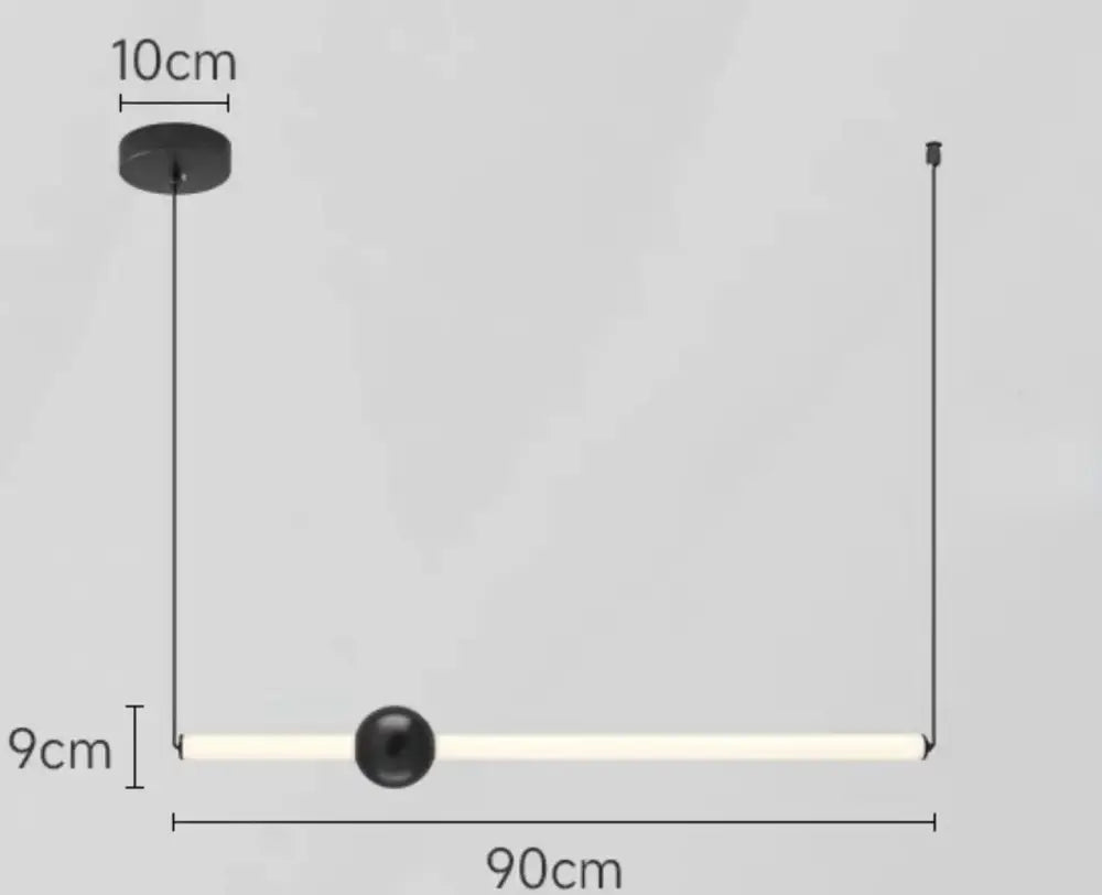 Modern minimalist glass rod pendant light for living room