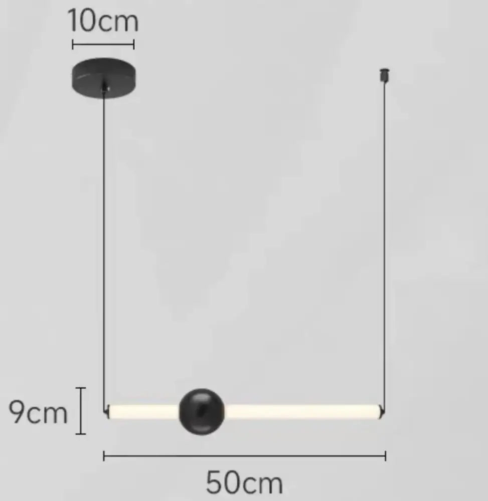 Modern minimalist glass rod pendant light for living room