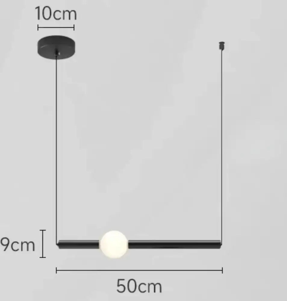 Modern minimalist glass rod pendant light for living room