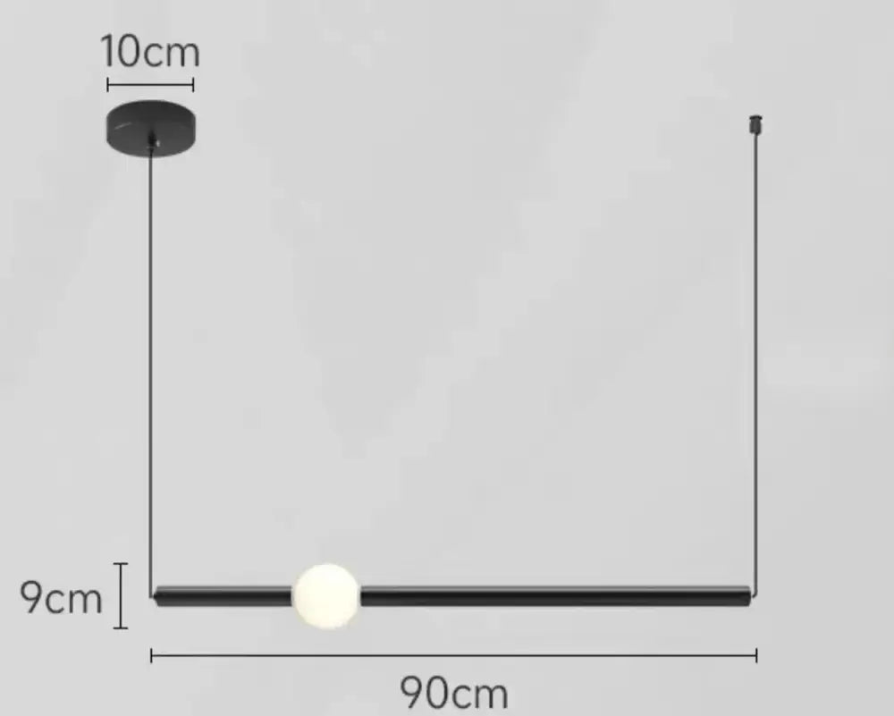 Modern minimalist glass rod pendant light for living room