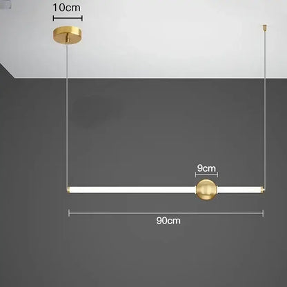 Modern minimalist glass rod pendant light for living room