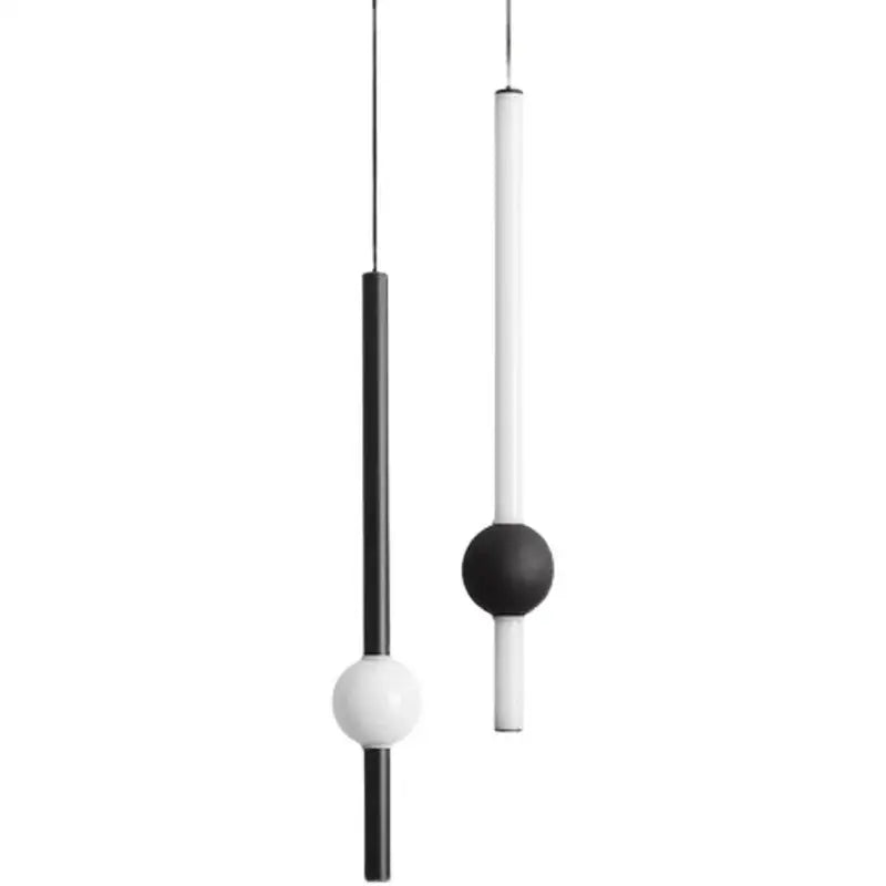 Modern minimalist glass rod pendant light for living room