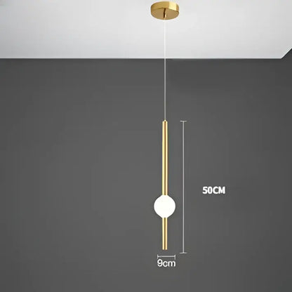 Modern minimalist glass rod pendant light for living room