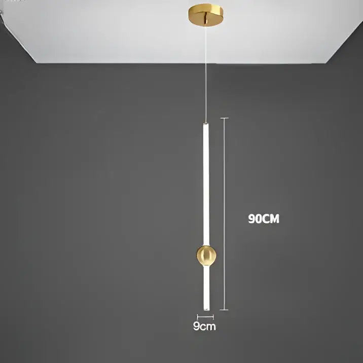 Modern minimalist glass rod pendant light for living room