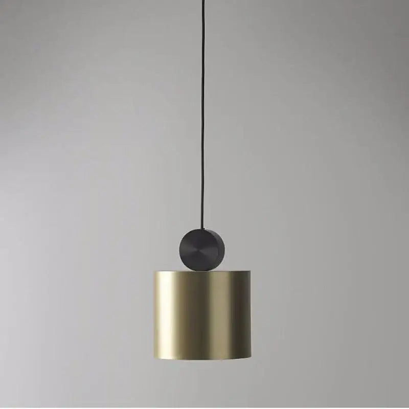 Modern minimalist gold & black led pendant light for dining room