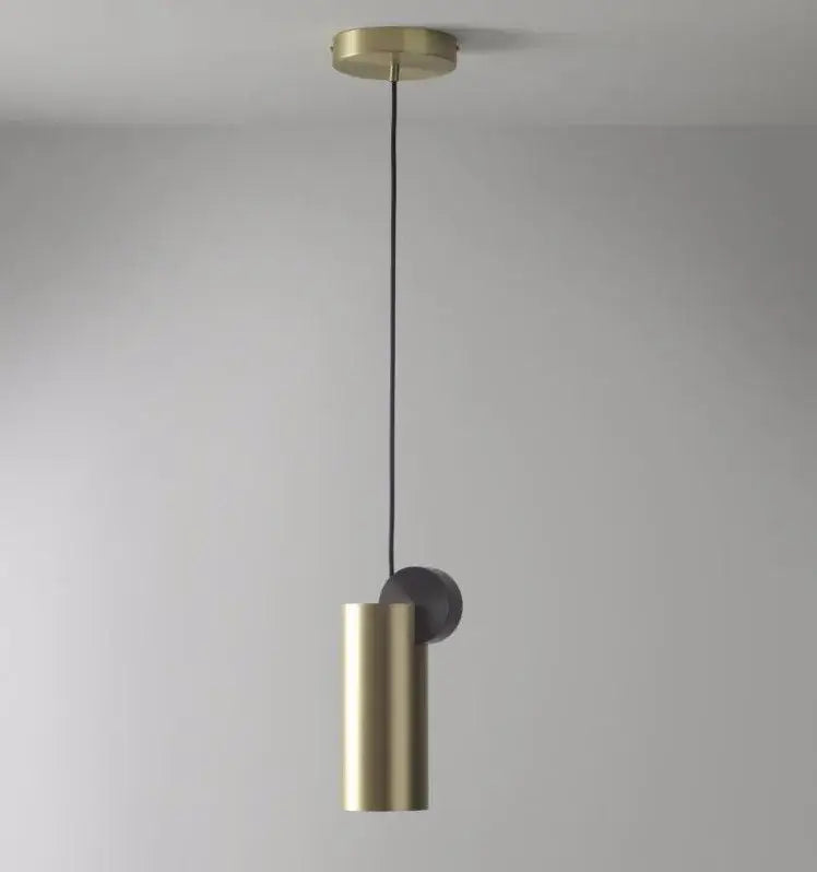 Modern minimalist gold & black led pendant light for dining room