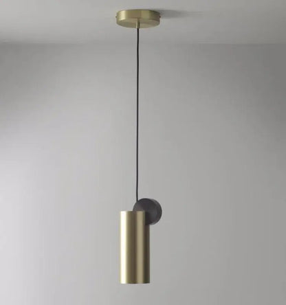 Modern minimalist gold & black led pendant light for dining room