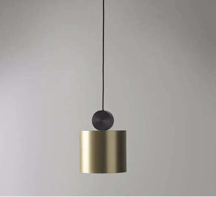 Modern minimalist gold & black led pendant light for dining room