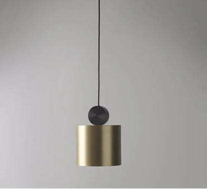 Modern minimalist gold & black led pendant light for dining room