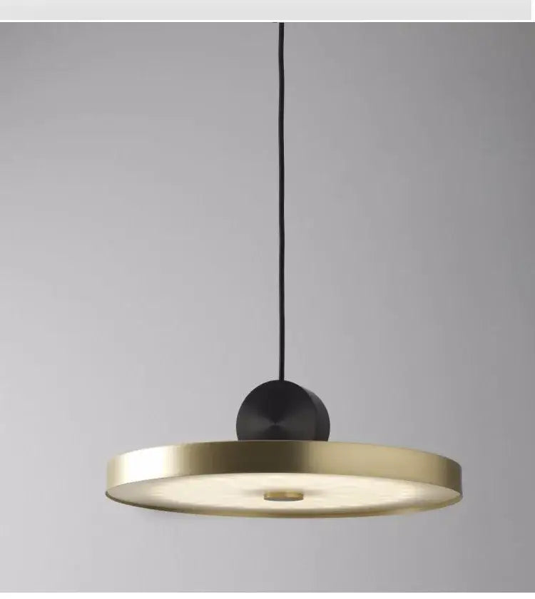 Modern minimalist gold & black led pendant light for dining room
