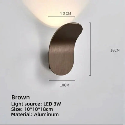 Modern minimalist gold & black led wall lamps for living room