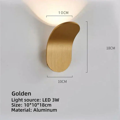 Modern minimalist gold & black led wall lamps for living room