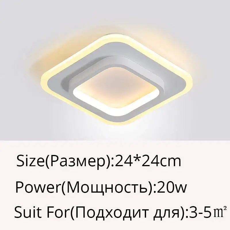 Modern minimalist gold led ceiling light living room curved arms