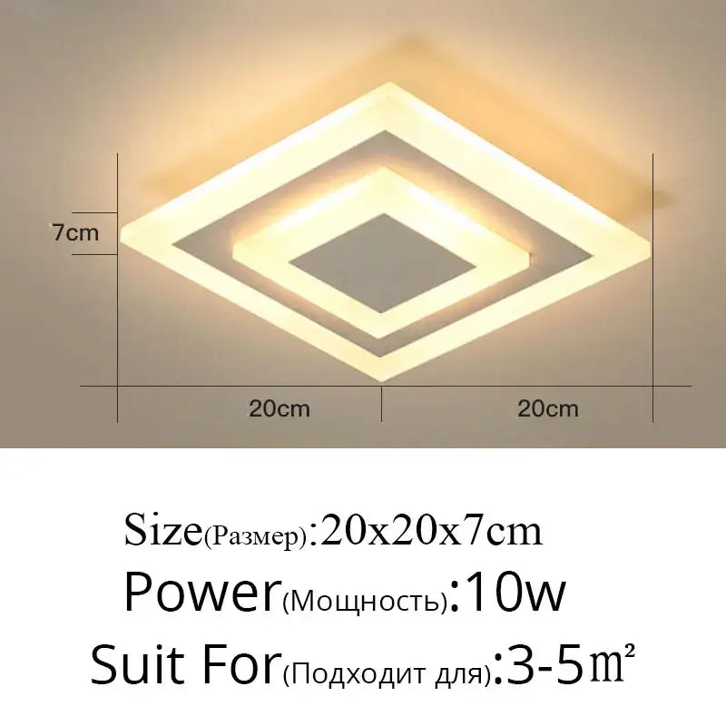 Modern minimalist gold led ceiling light living room curved arms