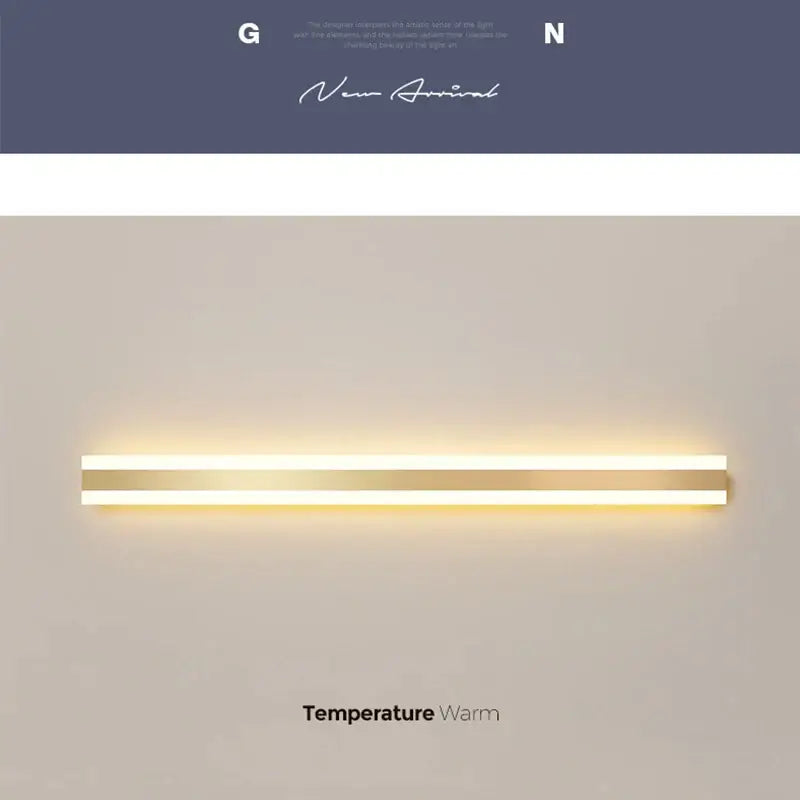 Modern minimalist gold led outdoor wall sconce garden light