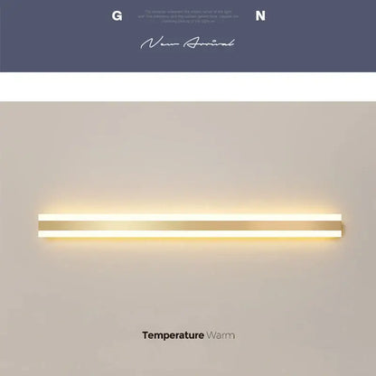 Modern minimalist gold led outdoor wall sconce garden light