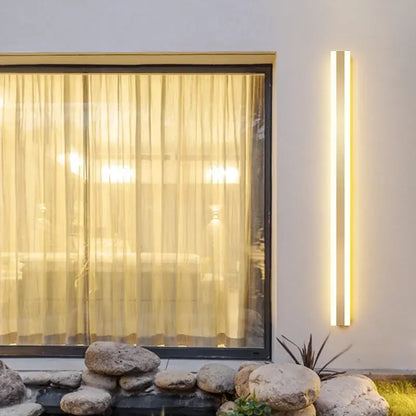Modern minimalist gold led outdoor wall sconce garden light