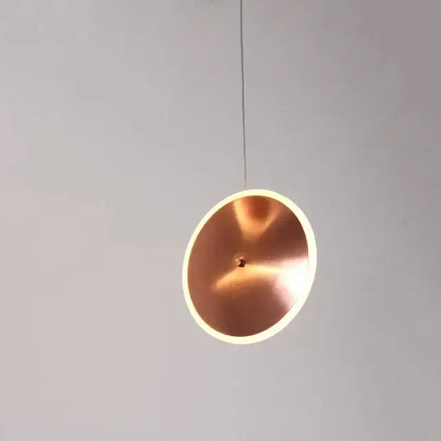 Modern minimalist gold led pendant light kitchen island decor