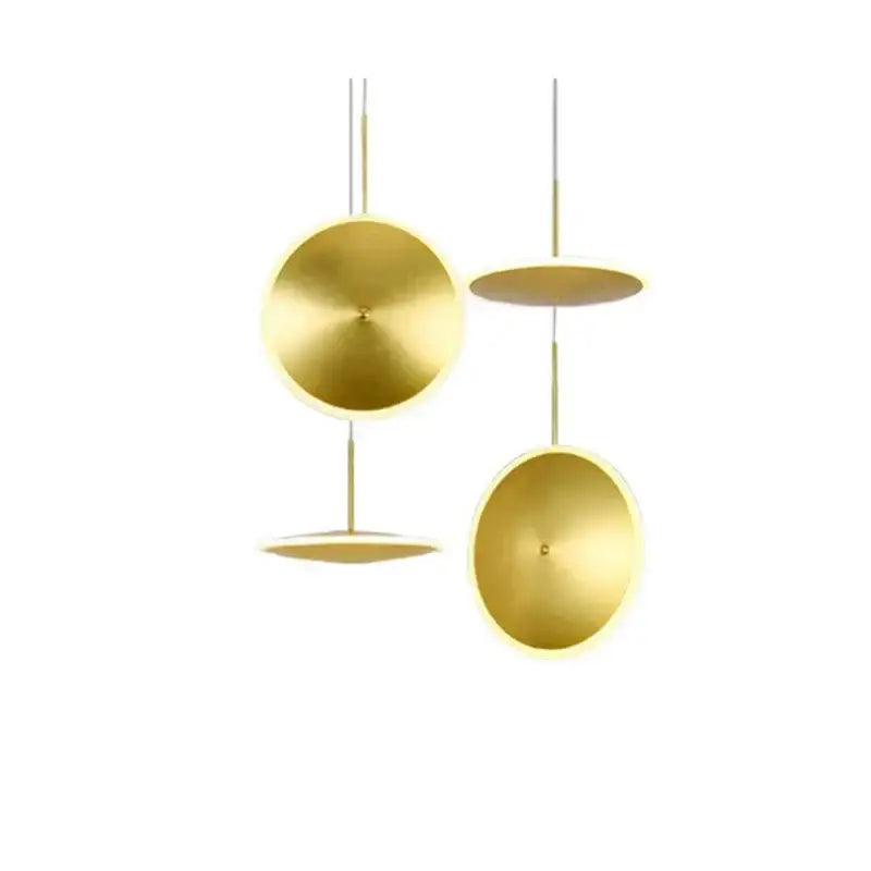 Modern minimalist gold led pendant light kitchen island decor