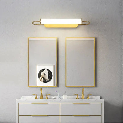 Modern minimalist gold led wall lamp bedroom cylindrical sconce