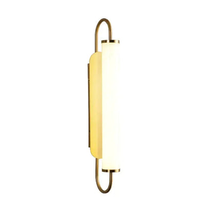 Modern minimalist gold led wall lamp bedroom cylindrical sconce