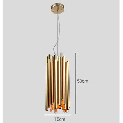 Modern minimalist gold stainless steel chandelier living room lamp