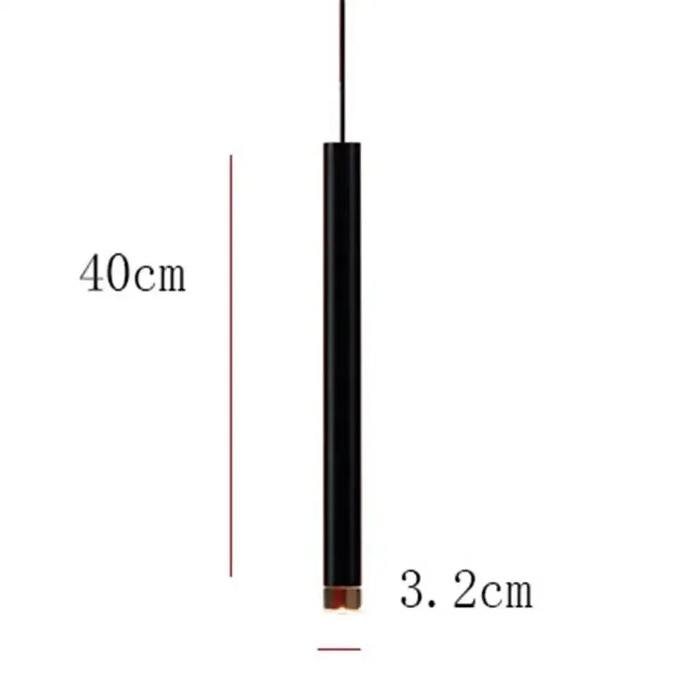 Modern minimalist gold tube led pendant lights for kitchen dining room